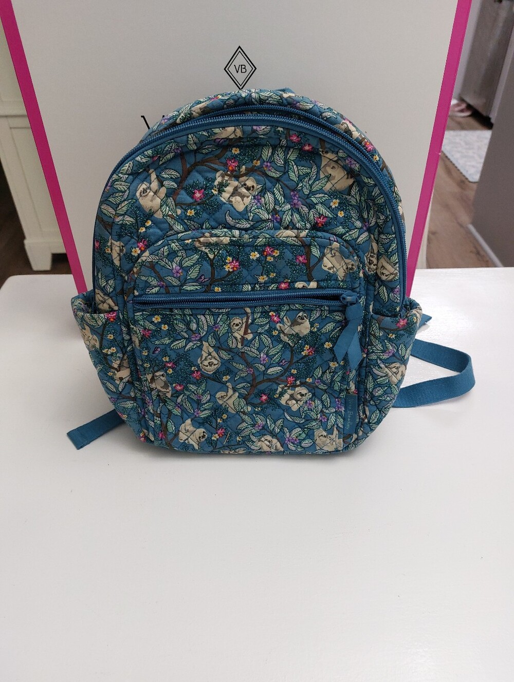 Vera Bradley Small Backpack Hanging Around Sloth